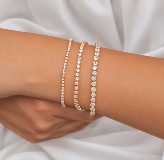 Bracelet tennis gold
